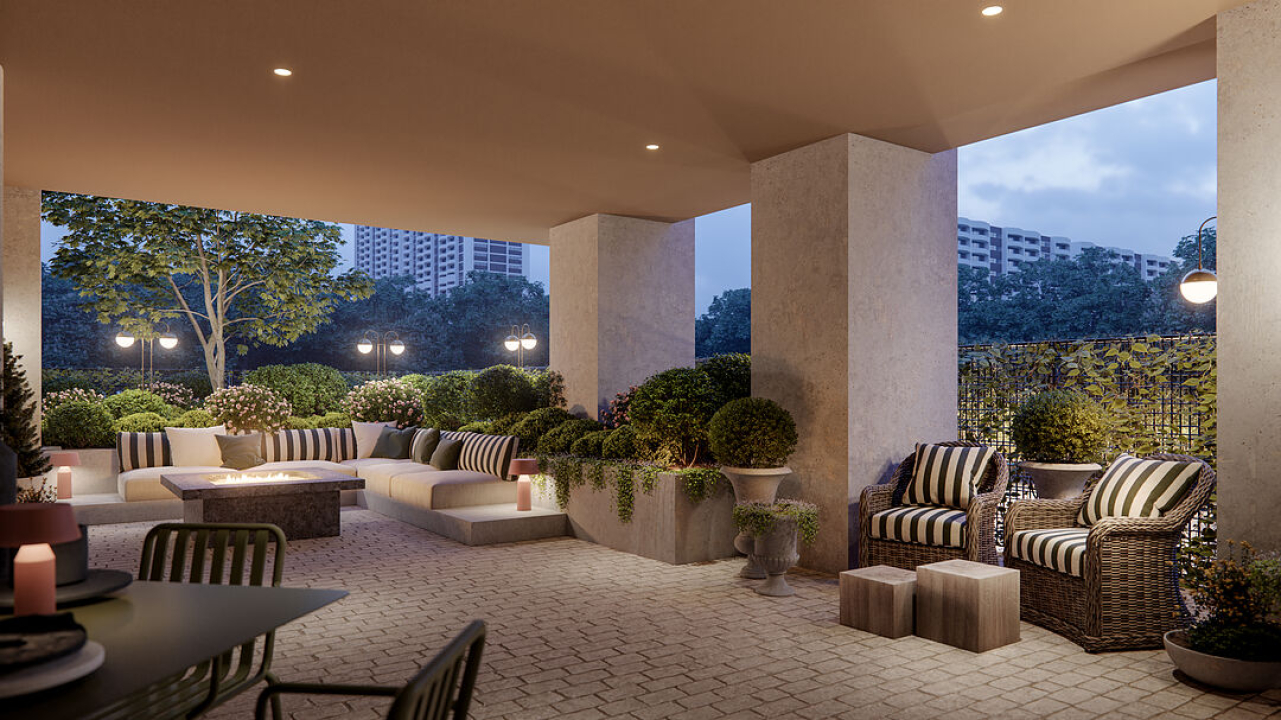 Raglan House - Amenity Terrace with Park